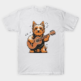 Yorkshire Terrier Playing Guitar T-Shirt